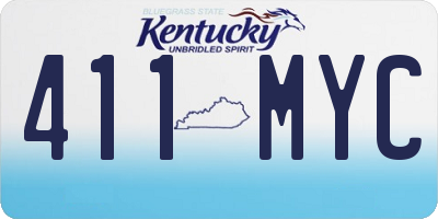 KY license plate 411MYC