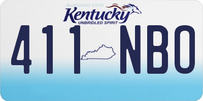KY license plate 411NBO