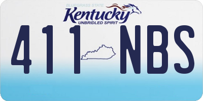 KY license plate 411NBS