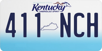 KY license plate 411NCH