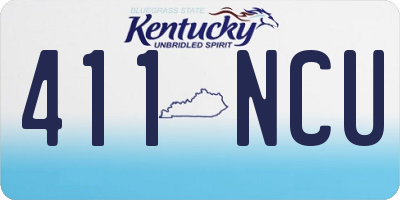 KY license plate 411NCU
