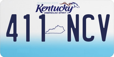 KY license plate 411NCV
