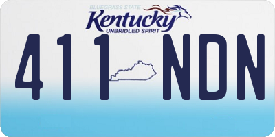 KY license plate 411NDN