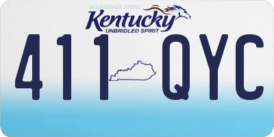 KY license plate 411QYC