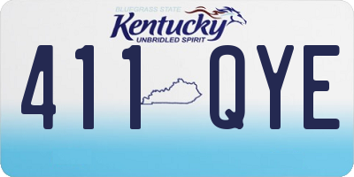 KY license plate 411QYE