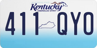 KY license plate 411QYO