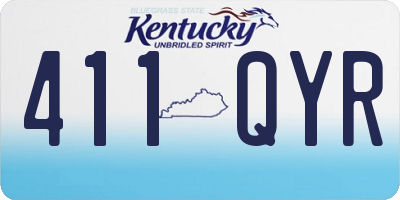 KY license plate 411QYR