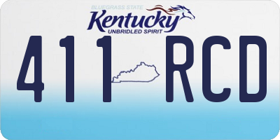 KY license plate 411RCD