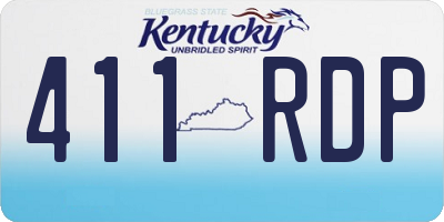 KY license plate 411RDP