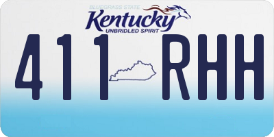 KY license plate 411RHH