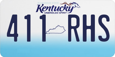 KY license plate 411RHS