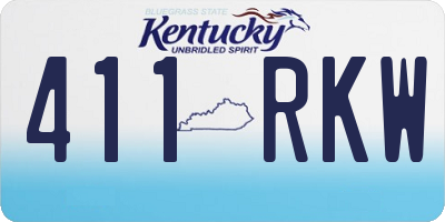 KY license plate 411RKW