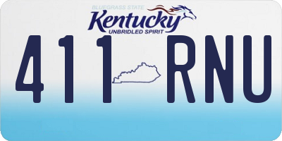 KY license plate 411RNU