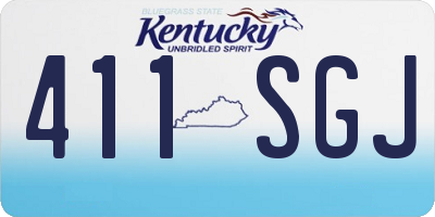 KY license plate 411SGJ
