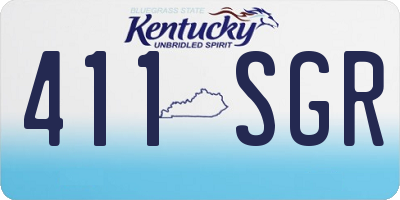 KY license plate 411SGR
