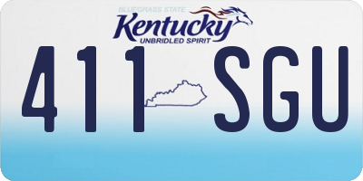 KY license plate 411SGU