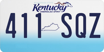 KY license plate 411SQZ