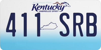 KY license plate 411SRB