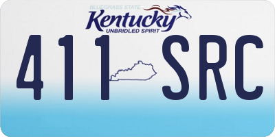 KY license plate 411SRC