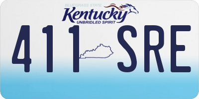 KY license plate 411SRE