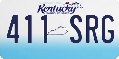 KY license plate 411SRG