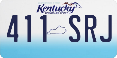 KY license plate 411SRJ
