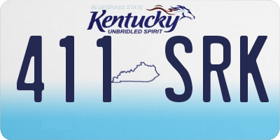KY license plate 411SRK
