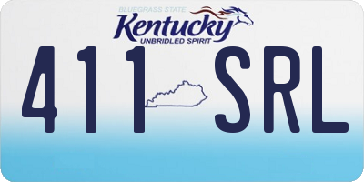 KY license plate 411SRL