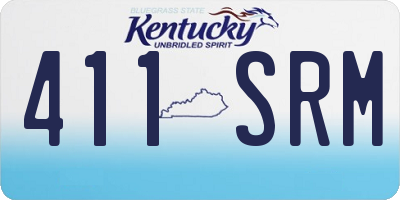 KY license plate 411SRM