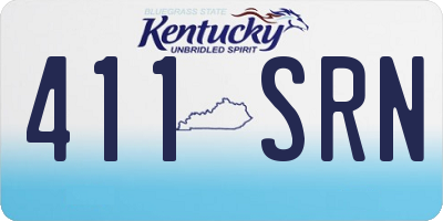 KY license plate 411SRN