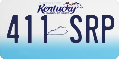 KY license plate 411SRP