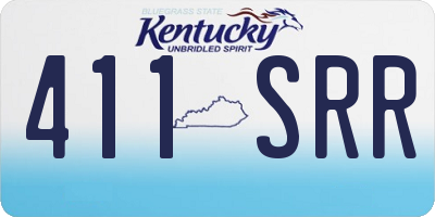 KY license plate 411SRR