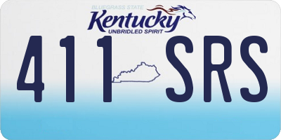 KY license plate 411SRS