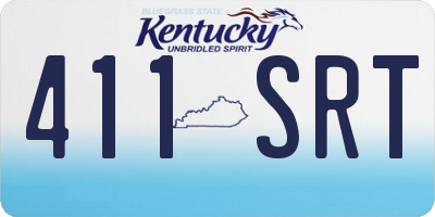 KY license plate 411SRT