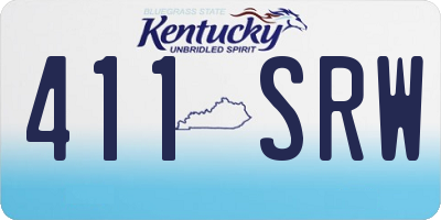 KY license plate 411SRW