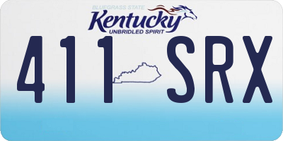 KY license plate 411SRX