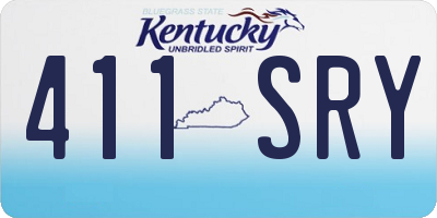 KY license plate 411SRY