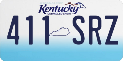 KY license plate 411SRZ