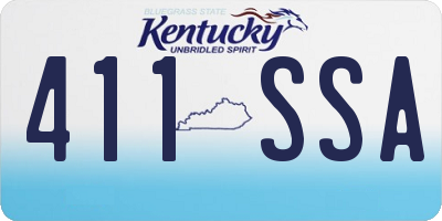 KY license plate 411SSA