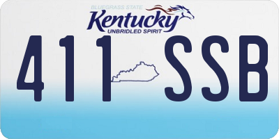 KY license plate 411SSB