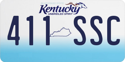 KY license plate 411SSC