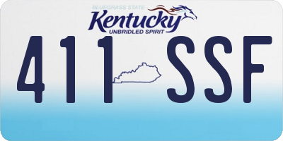 KY license plate 411SSF