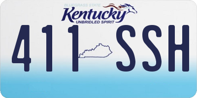 KY license plate 411SSH