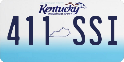 KY license plate 411SSI