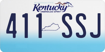 KY license plate 411SSJ