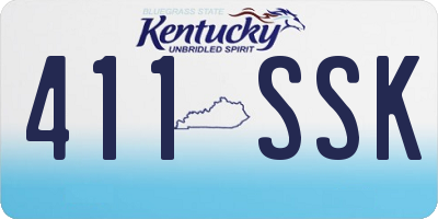 KY license plate 411SSK