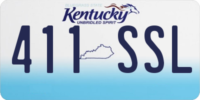 KY license plate 411SSL