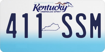 KY license plate 411SSM