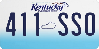 KY license plate 411SSO