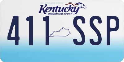 KY license plate 411SSP